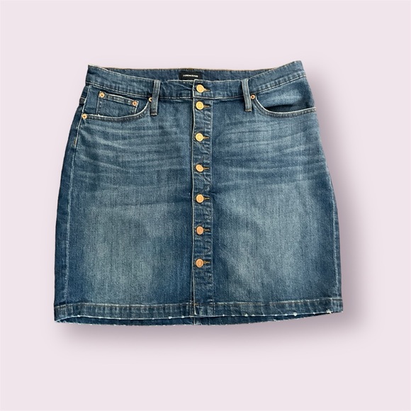 J Crew Button-front denim skirt - Picture 7 of 10